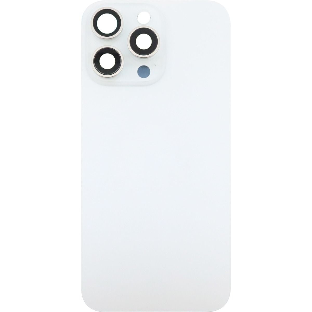 iPhone 15 Pro Max Back Glass W/Steel Plate White Titanium (OEM PULL)