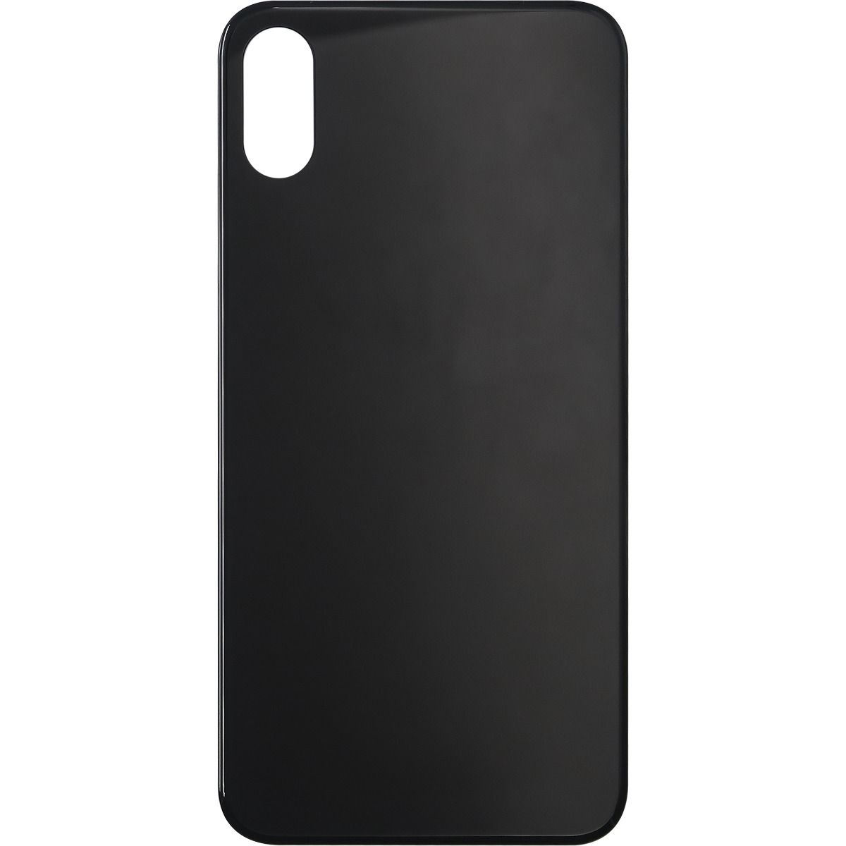 iPhone XS Back Glass without Camera Lens Black  NO LOGO