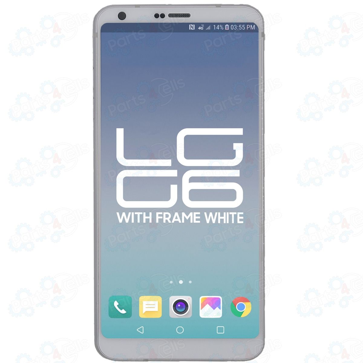 LG G6 LCD With Touch + Frame White