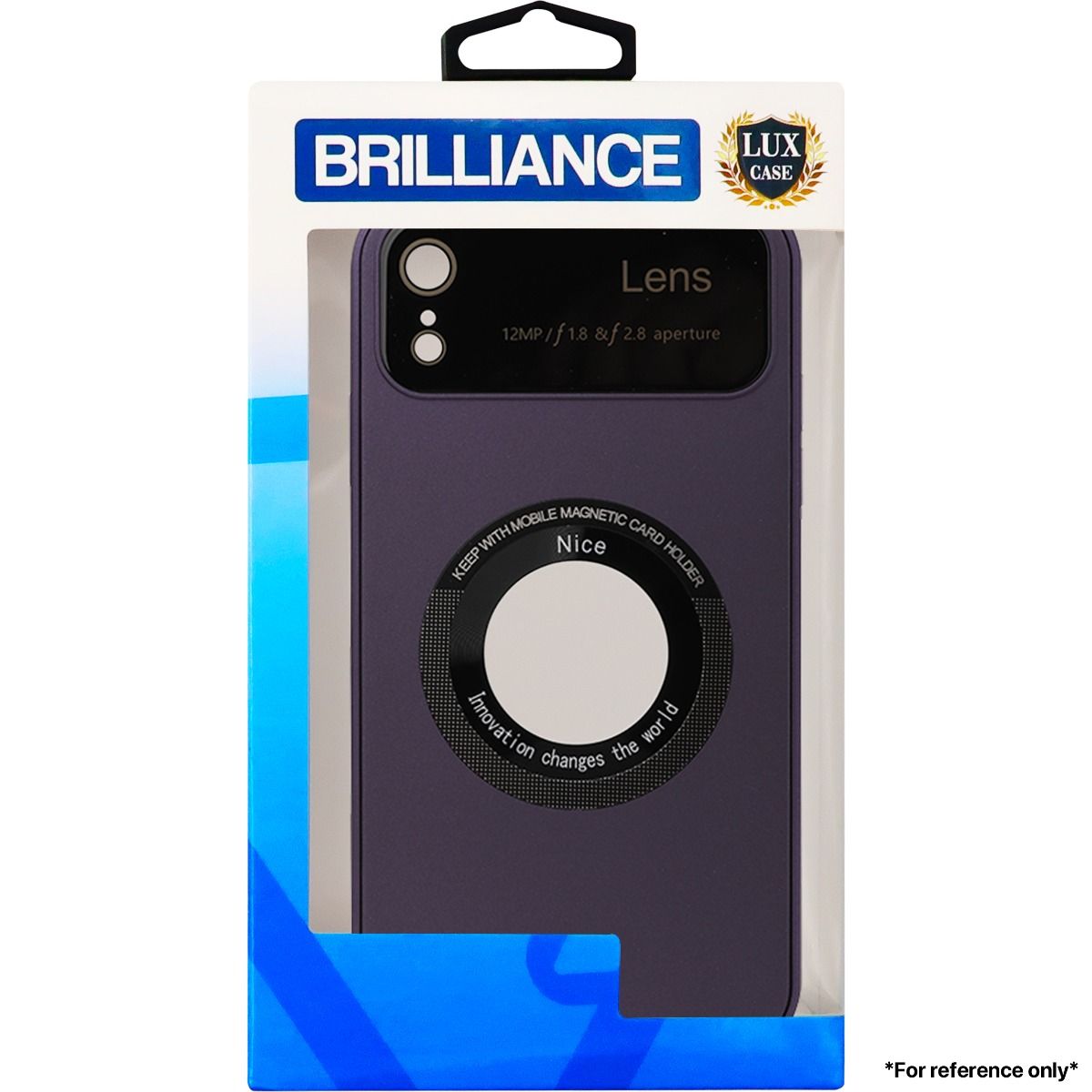 Brilliance LUX For iPhone 12 Pro Magnetic Big Displayed with Camera Lens Purple