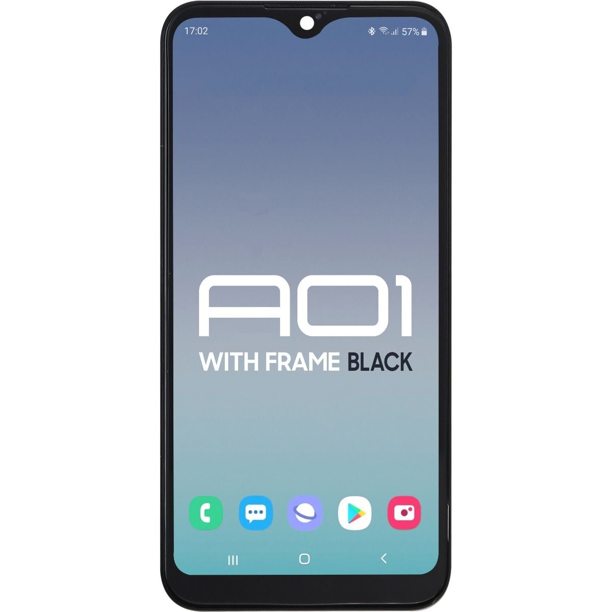 Samsung A01 LCD With Touch + Frame Black (small connector & smaller digitizer)