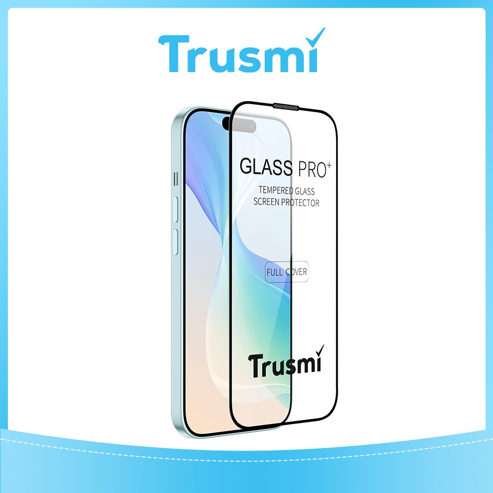 TRUSMI 3D Transparent Tempered Glass Screen Protector for iPhone 15 - 10-Pack