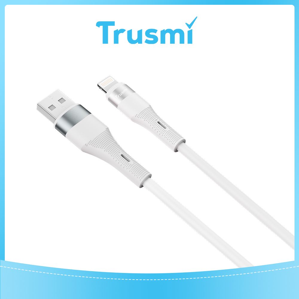TRUSMI USB to iPhone White Cable