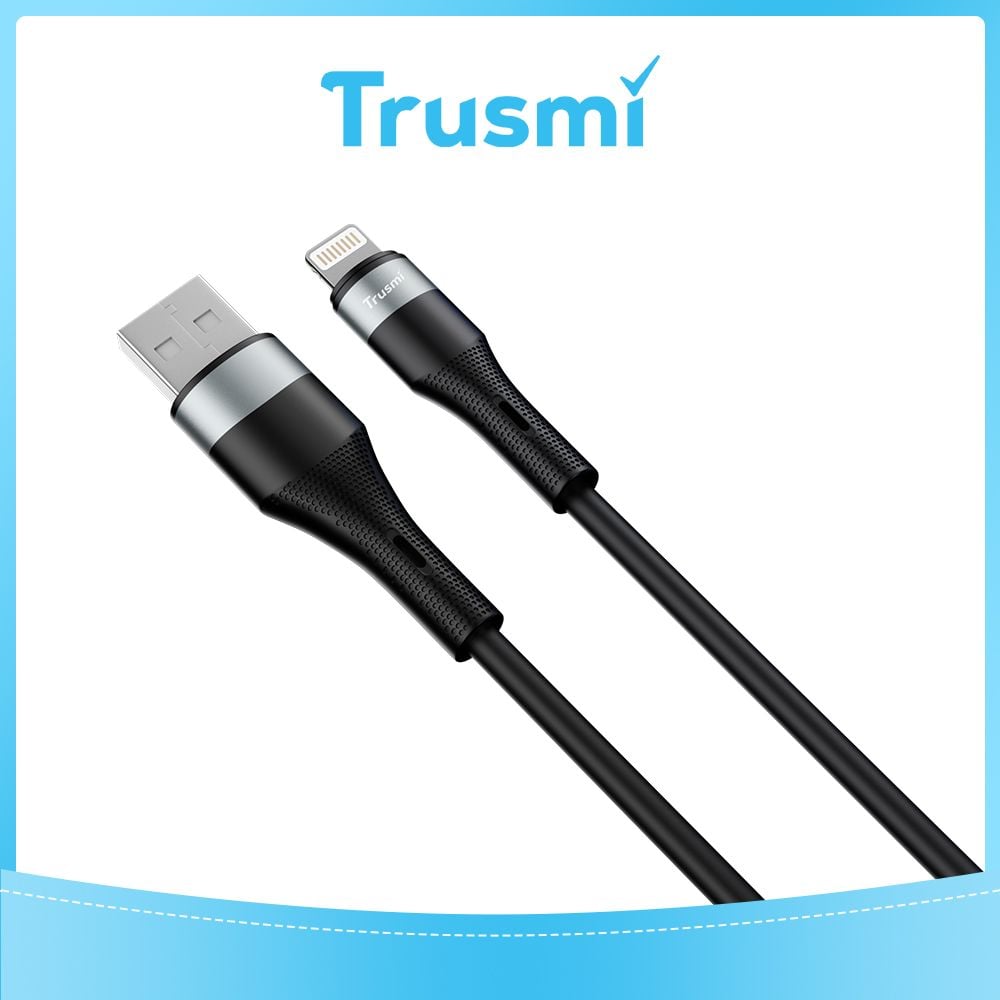TRUSMI USB to iPhone Black Cable