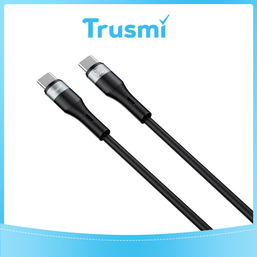 TRUSMI 60W Type C to Type C Black Cable (1M)