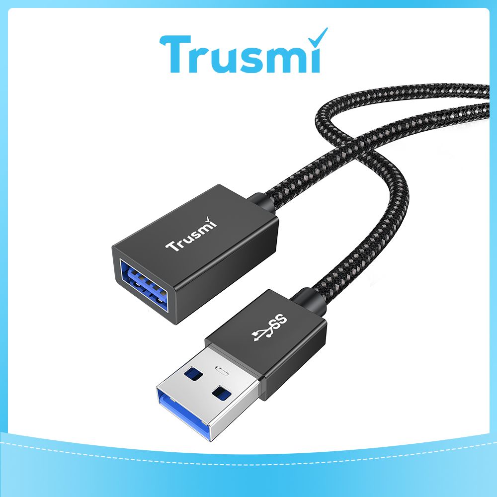 TRUSMI USB 3.0 Male to Female Extension Cable