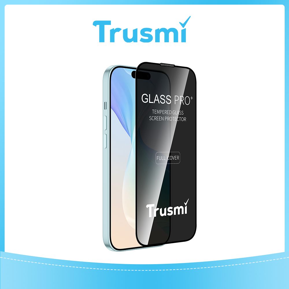 TRUSMI 3D Privacy Tempered Glass Screen Protector for iPhone 16 10-Pack
