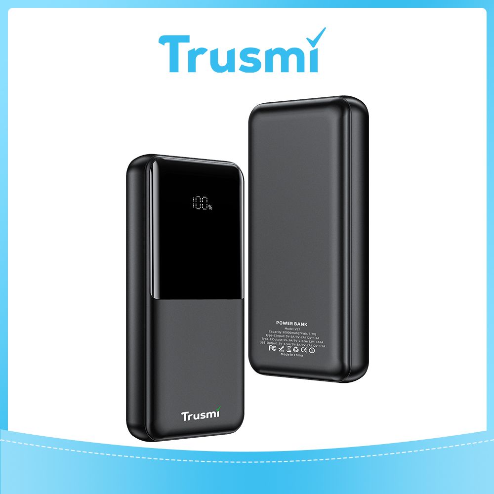 TRUSMI Power Bank Black with Digital Display PB03-013 (22.5W) (20000mAh)