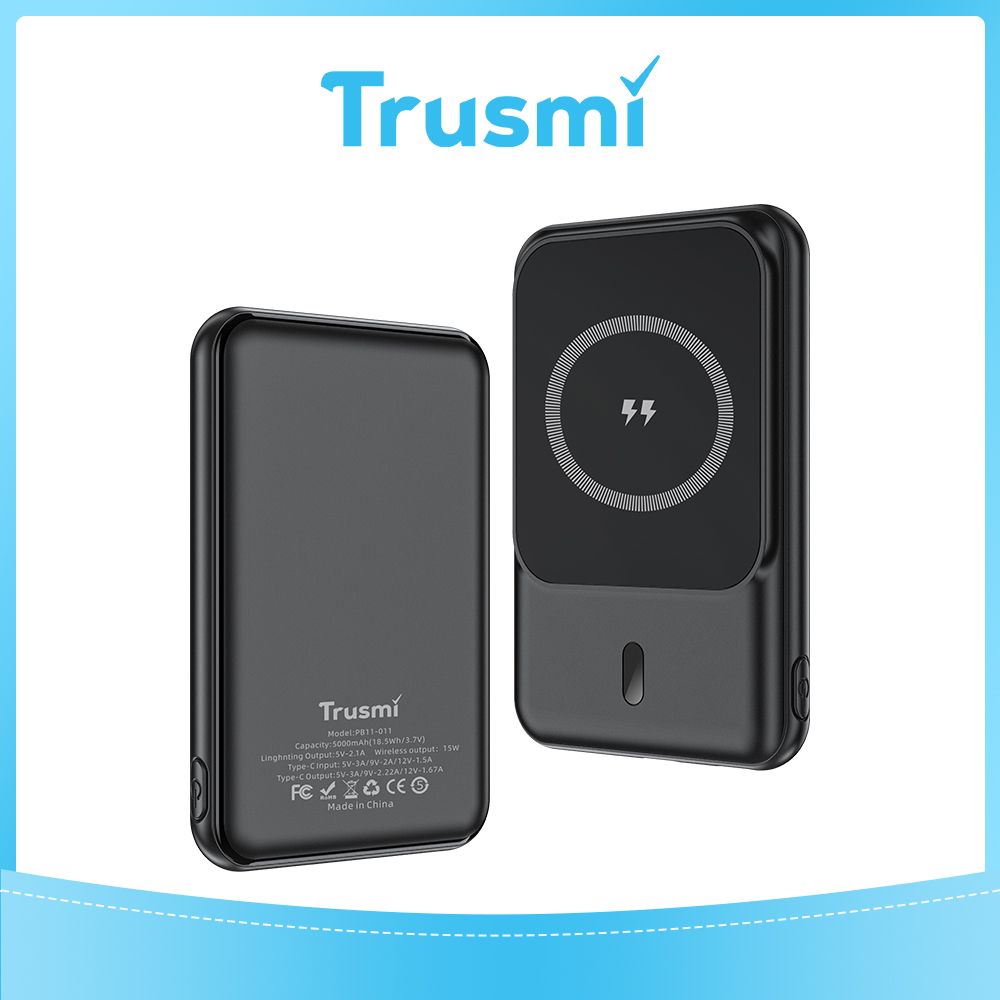 TRUSMI Wireless Power Bank Black PB11-011 (15W) (5000mAh)