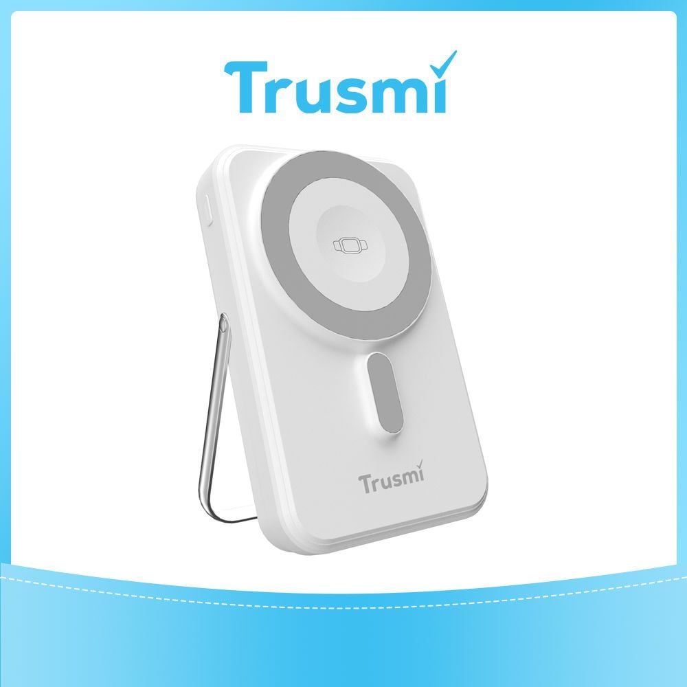 TRUSMI PD22.5W Magnetic Watch Wireless Charger 3-in1 with C Cable White PB12-011 (10000mAh )
