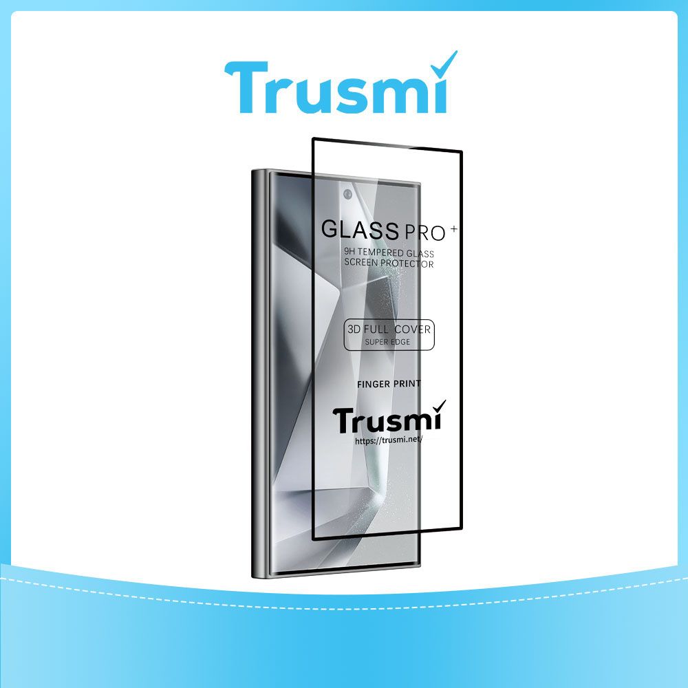 TRUSMI Samsung S24 / S25 Tempered Glass Retail Packing (Functioning Fingerprint)