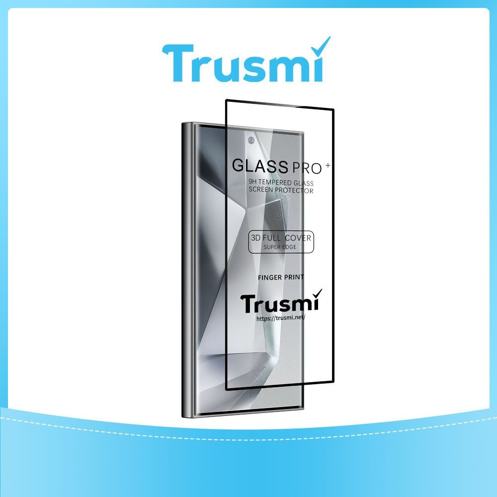 TRUSMI Samsung S24 Plus / S25 Plus Tempered Glass Pack of 10 (Functioning Fingerprint)
