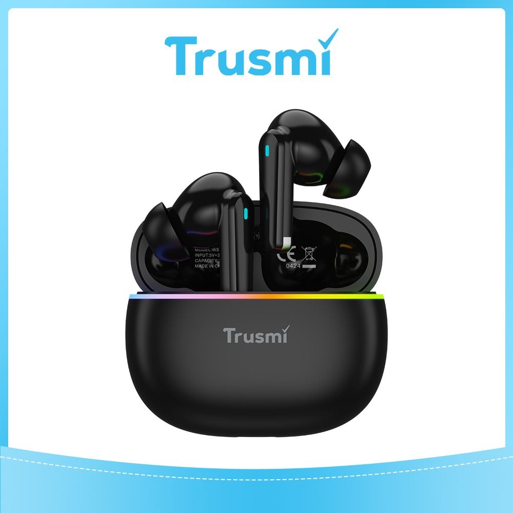 TRUSMI ProGlow ANC & ENC Headphones Black