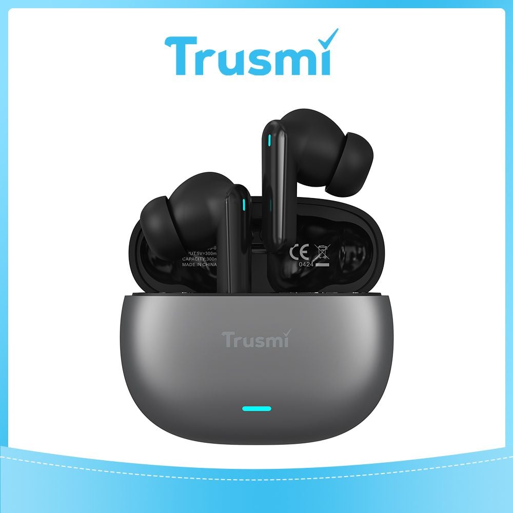 TRUSMI ENC True Wireless Headphones Blackish Grey