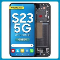 Samsung S23 5G LCD with Touch + Frame After Market Soft OLED Green (ORIGINAL SIZE) (120 HZ)