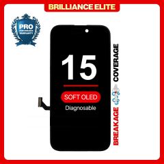 Brilliance Elite iPhone 15 Diagnosable LCD With Touch Black Soft OLED