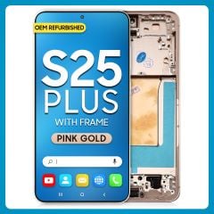 Samsung S25 Plus LCD with Touch + Frame Pink Gold Refurbished