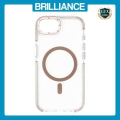 Brilliance LUX iPhone 16E Clear Magnetic Hybrid TPU + Acrylic Phone Case Brown