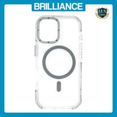 Brilliance LUX iPhone 17 Clear Magnetic Hybrid TPU + Acrylic Phone Case Gray