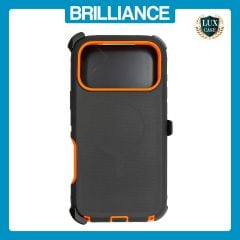 Brilliance HEAVY DUTY iPhone 17 Pro Max (Pro Series) + Magnetic Case Black + Orange