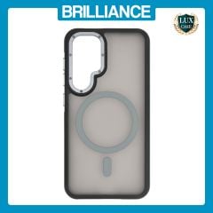 Brilliance LUX Samsung S25 Silicone-Feel Magnetic Hybrid TPU + PC Phone Case Gray