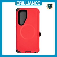 Brilliance HEAVY DUTY Samsung S25 (Pro Series) + Magnetic Case Red + Black