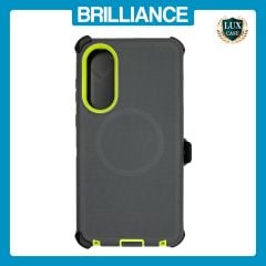 Brilliance HEAVY DUTY Samsung S25 Edge (Pro Series) + Magnetic Case Dark Gray + Green