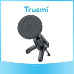 TRUSMI LP06-013 15W Wireless Magnetic Clamping type Car Phone Holder Air Outlet Black