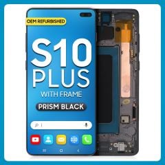 Samsung S10 Plus LCD with Touch + Frame Prism Black (Refurbished)