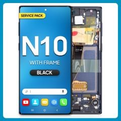 Samsung Note 10 LCD With Touch + Frame Black Service Pack