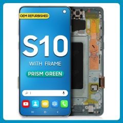 Samsung S10 LCD with Touch + Frame Prism Green (Refurbished)