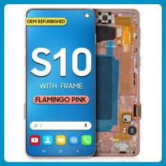 Samsung S10 LCD with Touch + Frame Flamingo Pink (Refurbished)