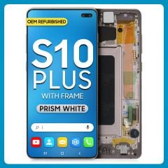 Samsung S10 Plus LCD with Touch + Frame Prism White (Refurbished)