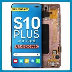 Samsung S10 Plus LCD with Touch + Frame Flamingo Pink (Refurbished)