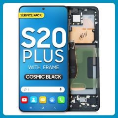 Samsung S20 Plus LCD with Touch + Frame Cosmic Black SERVICE PACK