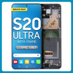 Samsung S20 Ultra 5G LCD with Touch + Frame Cosmic Grey SERVICE PACK