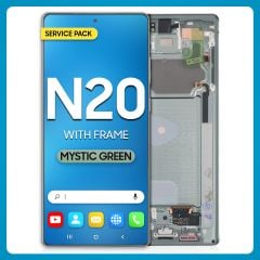 Samsung Note 20 LCD with Touch + Frame Mystic Green Service Pack