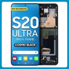 Samsung S20 Ultra 5G LCD with Touch + Frame Cosmic Black (Refurbished)