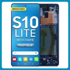 Samsung S10 Lite LCD with Touch + Frame Prism Blue SERVICE PACK
