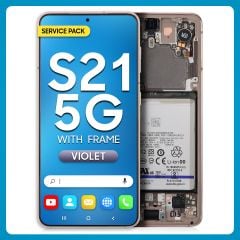 Samsung S21 5G LCD With Touch + Frame Phantom Violet SERVICE PACK