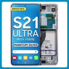 Samsung S21 Ultra 5G LCD with Touch + Frame Phantom Silver SERVICE PACK
