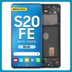 Samsung S20 FE 5G LCD with Touch + Frame Cloud Navy Blue SERVICE PACK