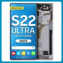 Samsung S22 Ultra 5G LCD with Touch + Frame Phantom White SERVICE PACK