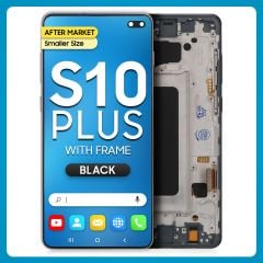 Samsung S10 Plus LCD With Touch + Frame After Market Incell Black (Smaller Size)
