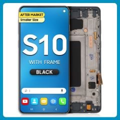 Samsung S10 LCD With Touch + Frame After Market Incell Black (Smaller Size)