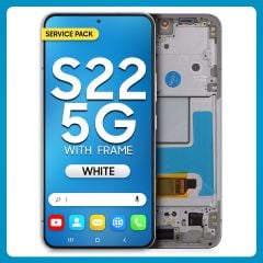 Samsung S22 5G LCD with Touch + Frame Phantom White SERVICE PACK