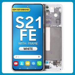Samsung S21 FE 2021 LCD with Touch + Frame White (Refurbished)