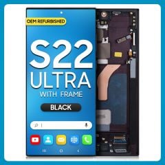 Samsung S22 Ultra 5G LCD with Touch + Frame Phantom Black (Refurbished)