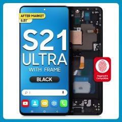 Samsung S21 Ultra 5G LCD with Touch + Frame After Market Phantom Black  (BIG SIZE) 6.81'
