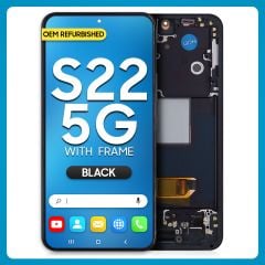 Samsung S22 5G LCD with Touch + Frame Phantom Black (Refurbished)